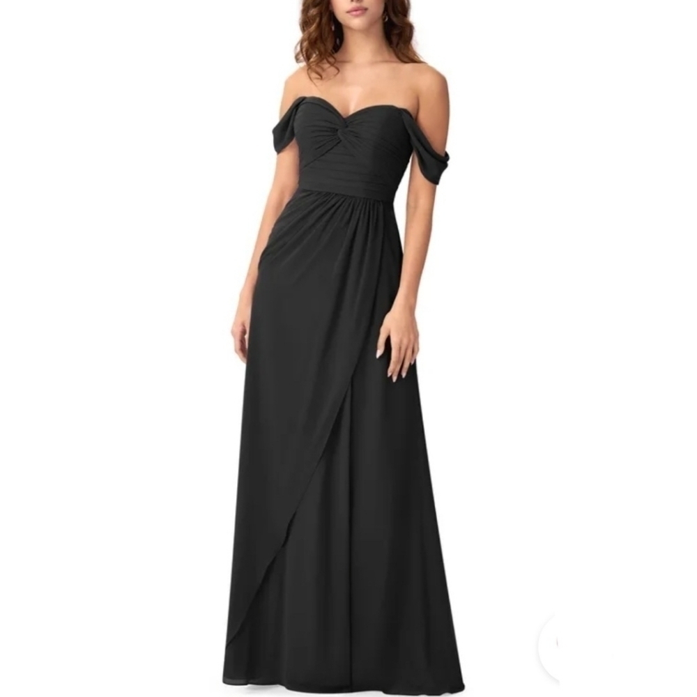 AZAZIE MILLIE BLACK BRIDESMAIDS DRESS